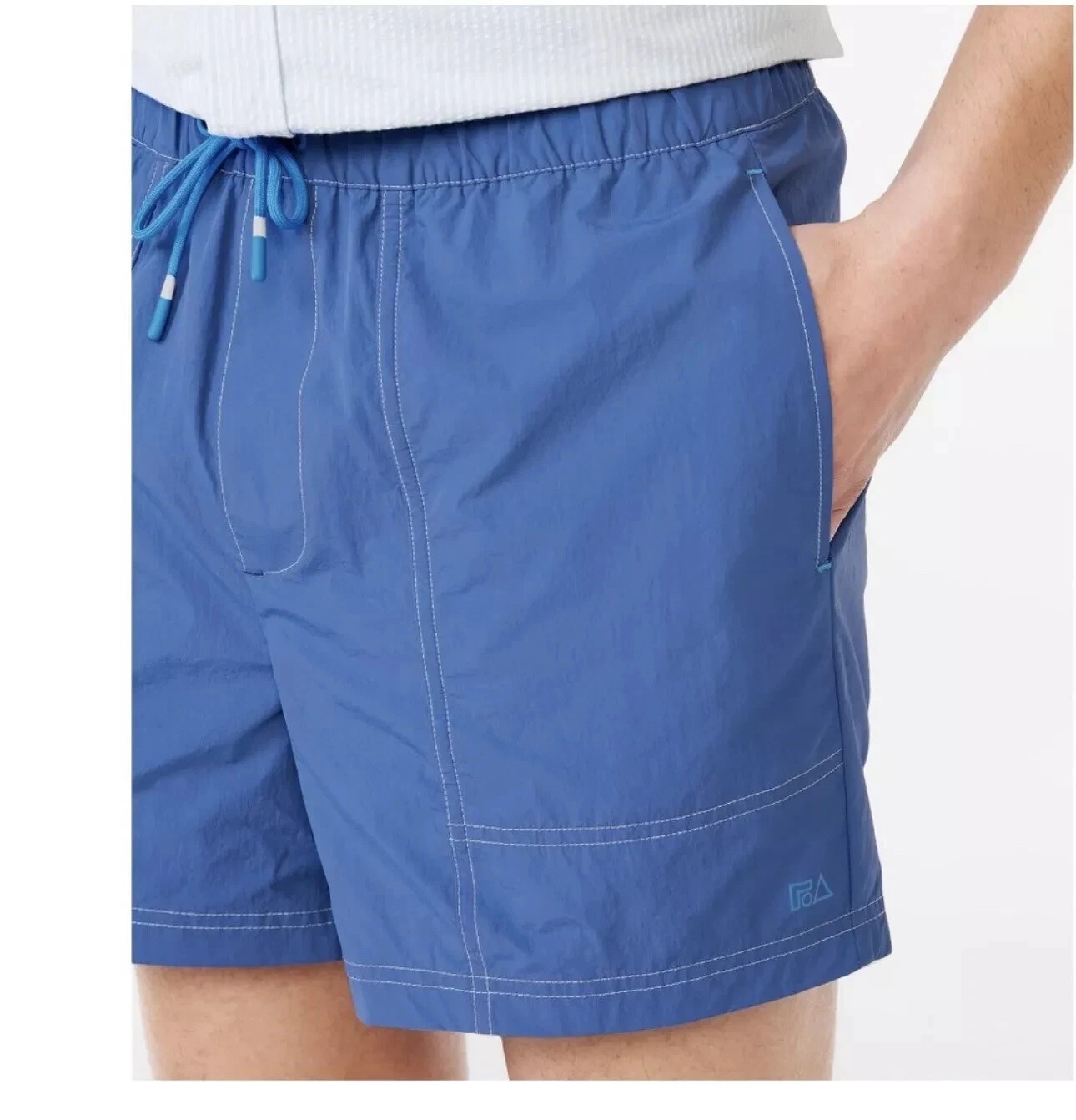 Free Assembly Men's Crinkle Nylon Shorts Size XL