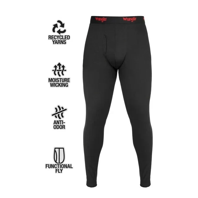 Wrangler Men's Heavy Weight, Moisture Wicking Waffle Thermal Pant, 1 Pack