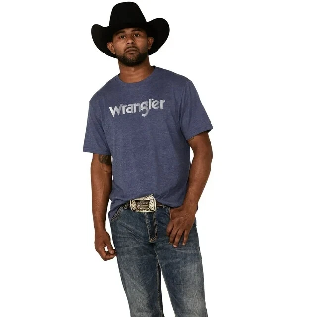 Wrangler Men's Logo Graphic Short Sleeve T-Shirt Blue