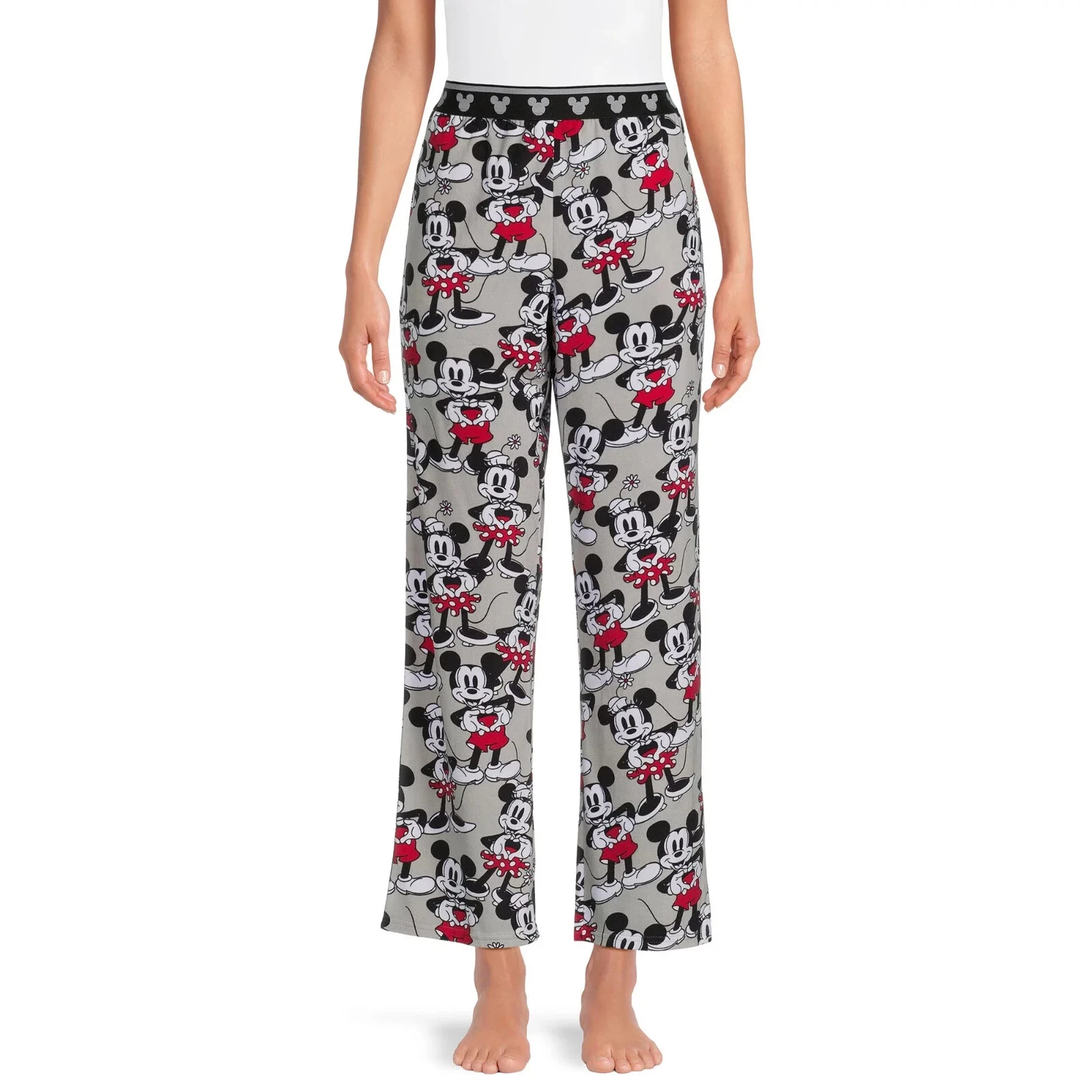 Disney Women's and Women's Plus Size Mickey Mouse Plush Sleep Pants, Size 3X